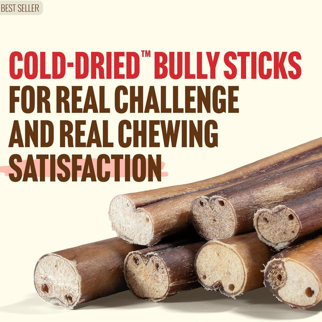 Cold-Dried™ Bully Sticks 6 Inch, 5 Count, Single Ingredient Beef Dog Chews