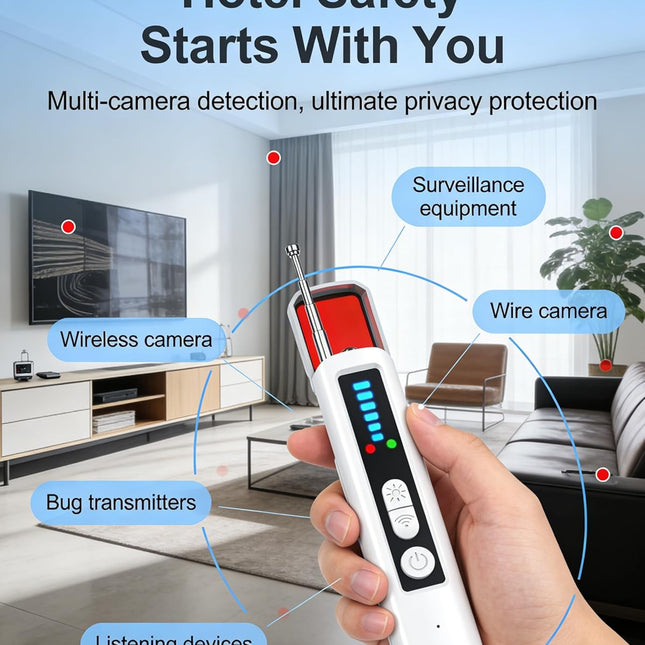 Portable AI Hidden Camera Detector and RF Wireless Signal Scanner