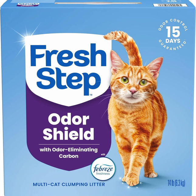 Odor Shield Multi-Cat Clumping Clay Cat Litter, Low Dust, 14 lb