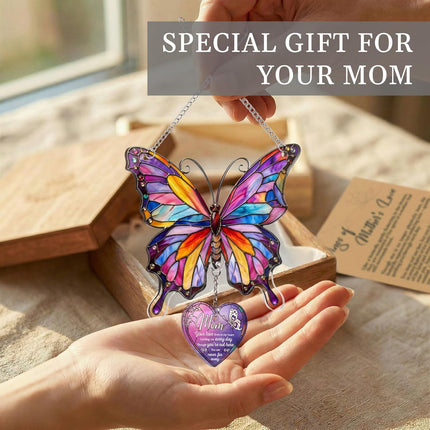 Butterfly Mom Memorial Acrylic Suncatcher Ornament