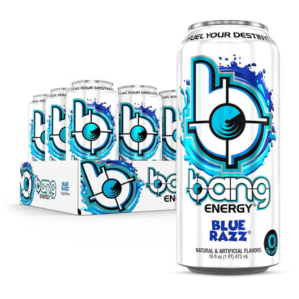 SourceToHome FuenteACasa Bang Energy Blue Razz, Sugar-Free Energy Drink, 16-Ounce — Home & Lifestyle