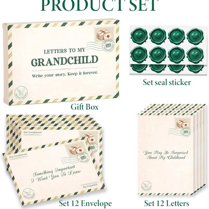Letters to My Grandchild: 12 Prompted Letters with Envelopes