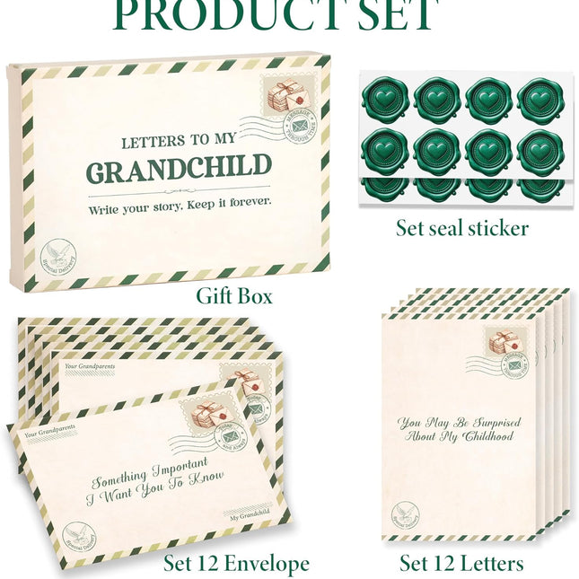 Letters to My Grandchild: 12 Prompted Letters with Envelopes