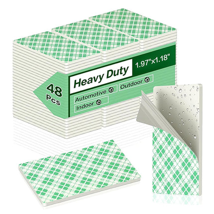 Double Sided Foam Tape Pads, 48 Pre-Cut Mounting Rectangles, 50 x 30mm