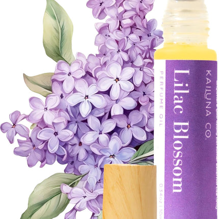 Lilac Blossom Perfume Roll-On with Organic Jojoba Oil, Alcohol Free, 0.34 fl oz