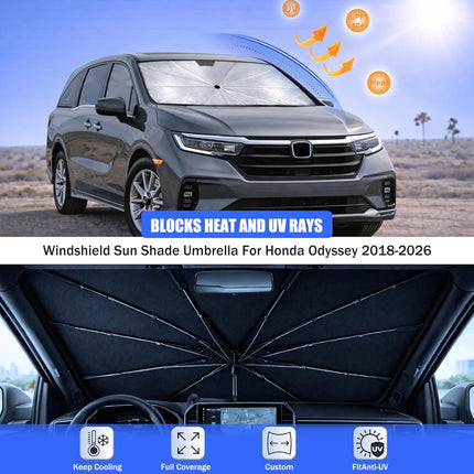 DriveForge ForjaRuta 2026 Upgraded Car Windshield Sun Shade Umbrella - Custom-Fit — Auto & Moto