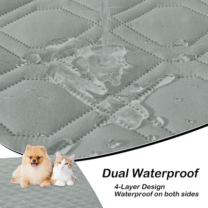 Waterproof Reversible Dog Bed Blanket and Couch Cover, 30 x 70 Inch, Grey/Dark Grey