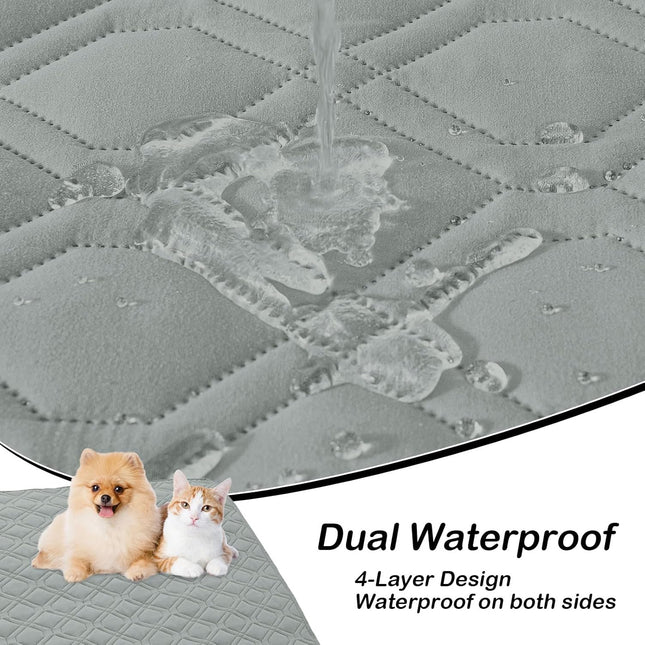 Waterproof Reversible Dog Bed Blanket and Couch Cover, 30 x 70 Inch, Grey/Dark Grey