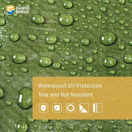 Green 6x8 Waterproof Poly Tarp Cover, 5 Mil