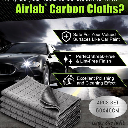 Carbon Microfiber Towels for Car Drying and Detailing, Pack of 4