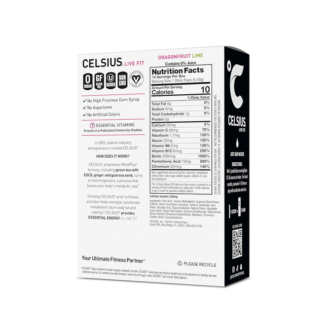 Dragonfruit Lime Essential Energy Powder Sticks, 2.8 Oz