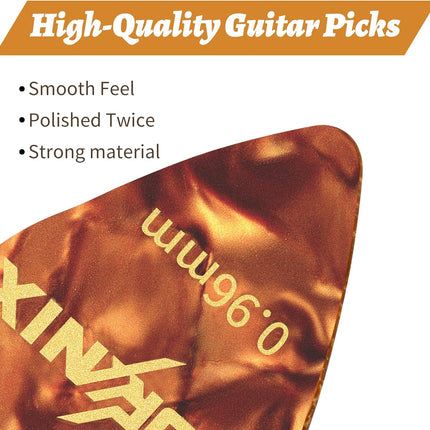 30-Pack Celluloid Guitar Picks with Metal Storage Box