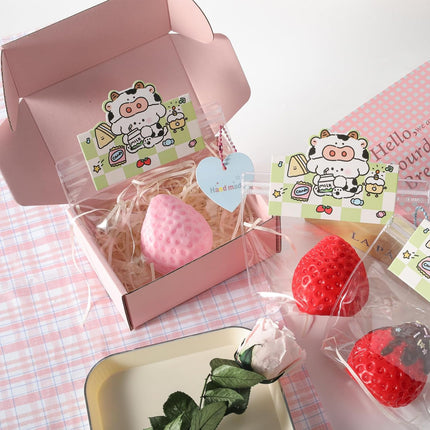 Big Strawberry Silicone Squishy Squeeze Toy