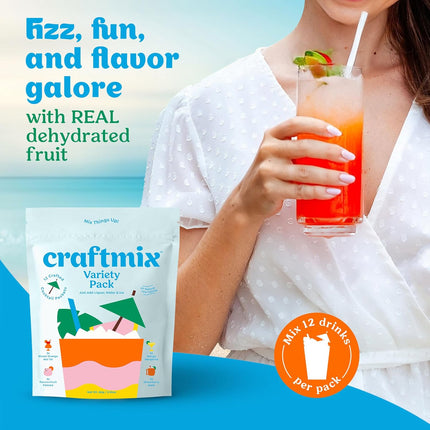 Variety Pack Cocktail & Mocktail Drink Mixer Packets, 12 Pack