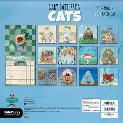 2027 Gary Patterson - Cats Wall Calendar
