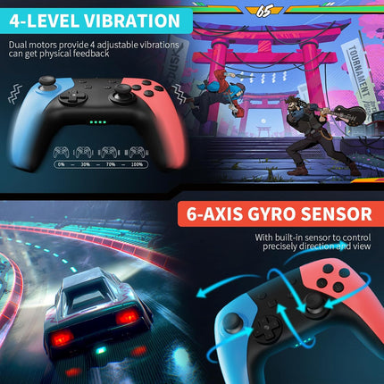 PawHaven RefugioPata AceGamer 2 Pack Wireless Controller for Nintendo Switch/Lite/OLED — Pet Supplies