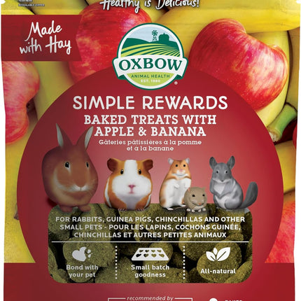 Oxbow Simple Rewards Apple Banana Treats, Timothy Hay Guinea Pig & Bunny Treats — Pet Supplies