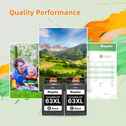 63XL Black Ink Cartridge 2-Pack, High-Yield