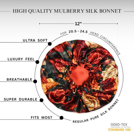 100% Mulberry Silk Bonnet for Women