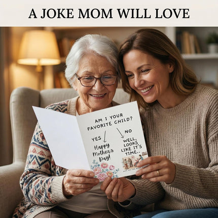Funny Floral Mother's Day Card for Mom, 5x7 Inch with Envelope