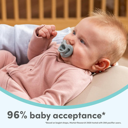 Timeless Comfy Pacifier | 100% Silicone, One-Piece Design | BPA-Free | 5-Pack, 0-6M