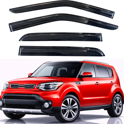 Rain Guards for 2014-2019 Soul, Out-Channel 4-Piece Set