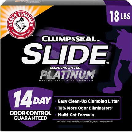 SLIDE Platinum Multi-Cat Clumping Cat Litter, 18 lb