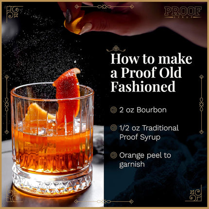 Old Fashioned Cocktail Mix with Real Bitters & Cane Sugar - 16 oz Bottle