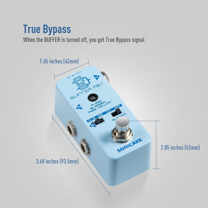 SourceToHome FuenteACasa SONICAKE ABY Guitar Pedal, Mini AB Switcher with Buffer Switch — Home & Lifestyle