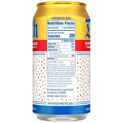 Frosted Strawberry Toaster Pastry Flavored Black Iced Tea, 12 fl oz Cans, Pack of 12
