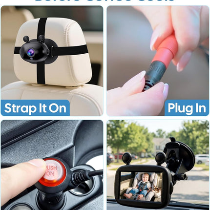 HD 1080P Day & Night Vision Car Seat Camera