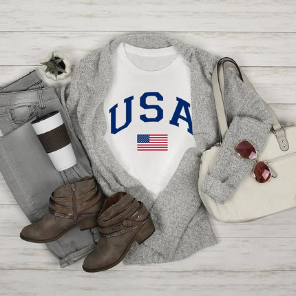 Patriotic American Flag Graphic T-Shirt