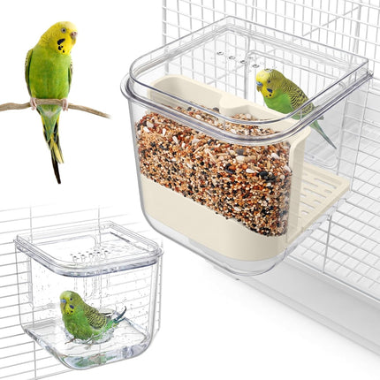 HomeChef ChefDelHogar No Mess Automatic Bird Feeder with Hooks Hanging,2 in 1 Bird Bath — Kitchen & Home