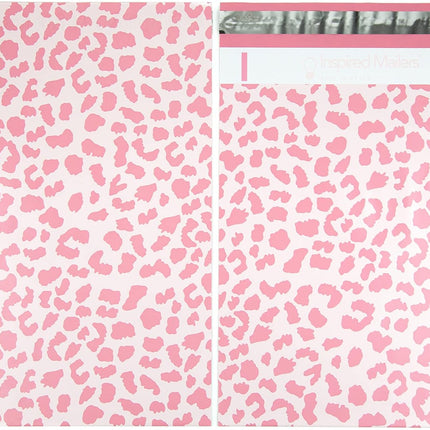 Rose Gold Cheetah Poly Mailers 10x13, 100 Pack