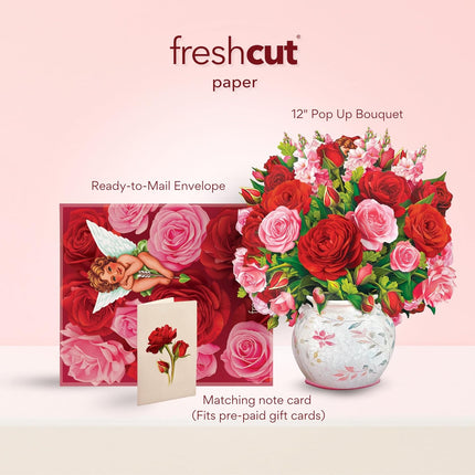 Freshcut Paper Pop Up Cards, Blooming Roses — Home & Lifestyle