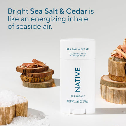 Sea Salt & Cedar Aluminum-Free Deodorant Stick, 2.65 oz