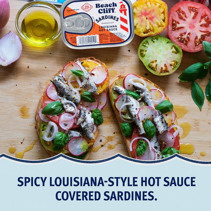 Wild Caught Sardines in Louisiana Hot Sauce, 3.75 oz Can