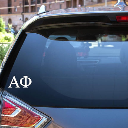 PlaySphere EsferaJuego Alpha Phi Greek Sorority Sticker Decal, 2.5 Inches Tall, White — Toys & Games