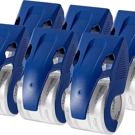 Heavy Duty Packaging Tape with Dispenser, 1.88 in x 22.2 yd, 6-Pack