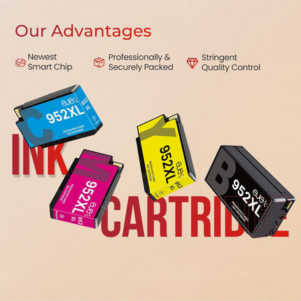 NexWave OndaNex Ejet 952XL Ink Cartridges Combo Pack Replacement for HP 952XL 952 XL 952XL — Smart Tech