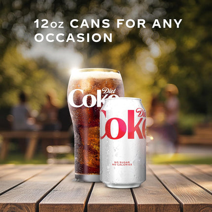 Cola Flavored Diet Soda Soft Drinks, 12 fl oz Cans, 12 Pack