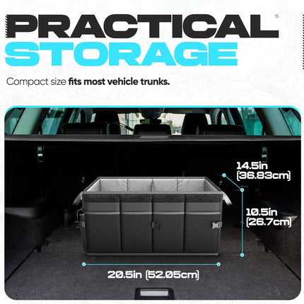 50L Foldable SUV Trunk Organizer with Soft Cover