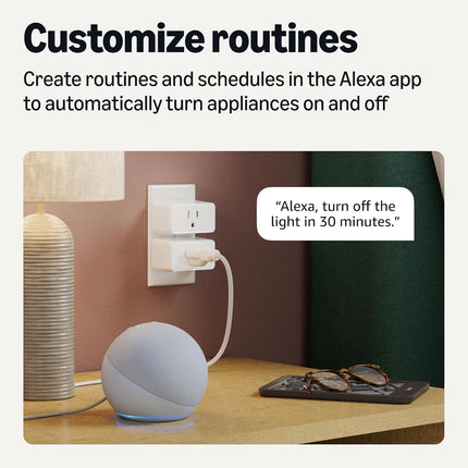 Smart Plug 4-Pack, 2.4 GHz Wi-Fi, No Hub Required, White