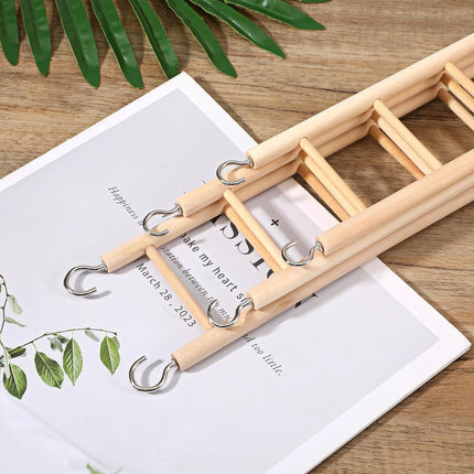 3-Piece Wooden Bird Cage Ladder Set