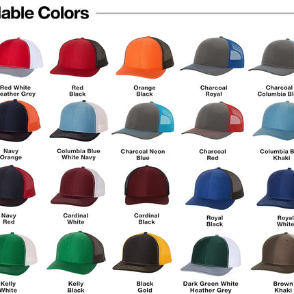 Custom Trucker Leather Patch Hat Laser Engraved - Black