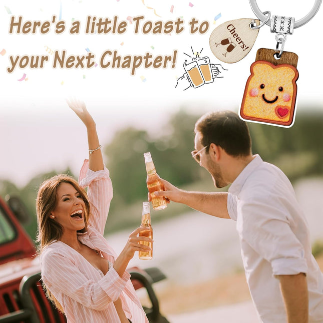 Cute Toast Keychain for Girls - New Beginnings Gift