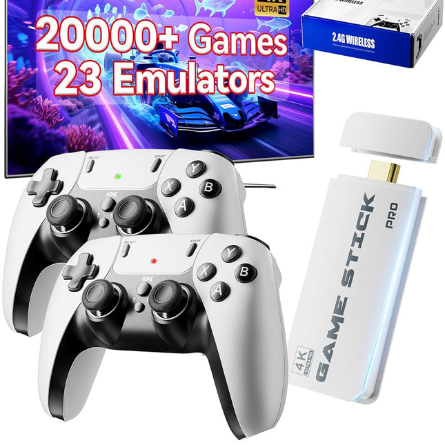2025 Upgraded Retro Game Console Stick with 4K HDMI