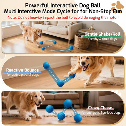 PawHaven RefugioPata SNOYWEN Smart Interactive Dog Toy, Automatic Moving Bouncing Rolling Ball — Pet Supplies