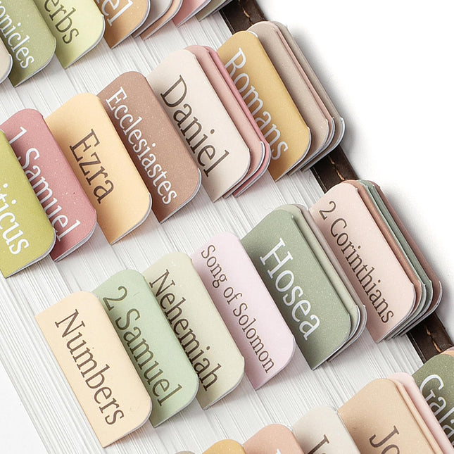 Boho Laminated Bible Tabs, 75 Count
