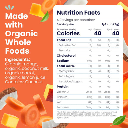 Mango Carrot Organic Smoothie Melts for Babies & Toddlers